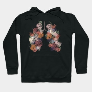 Anatomical Lungs, Flower, Medicine, Medical Artwork Hoodie